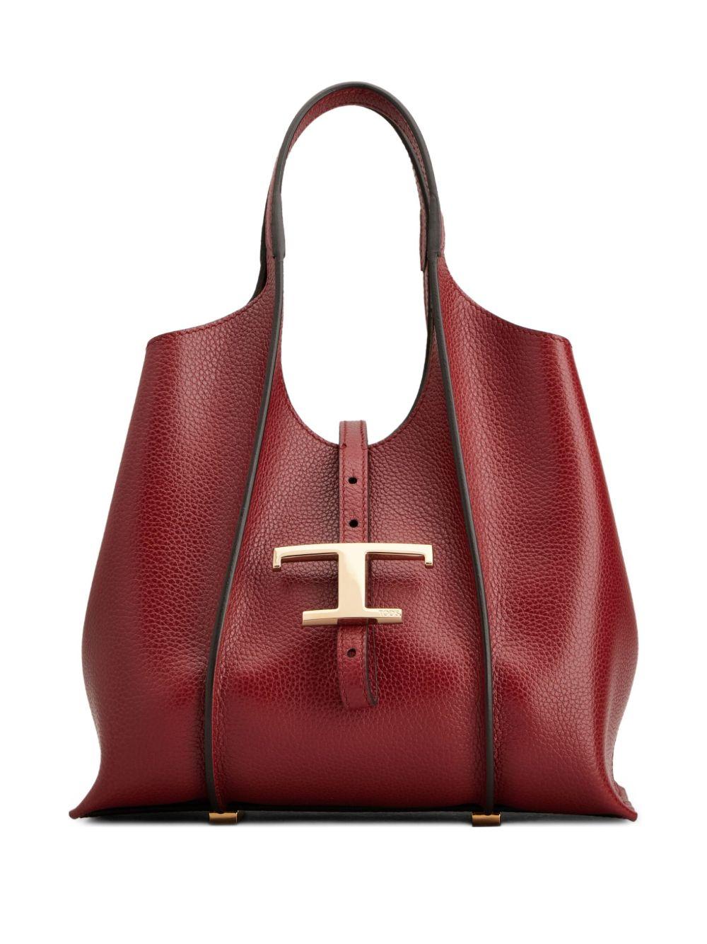 TODS Borsa in pelle rossa con fibia logo dorata firmata Tod's