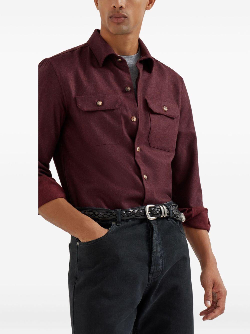 BRUNELLO CUCINELLI T-shirt girocollo in jersey di cotone grigio con logo