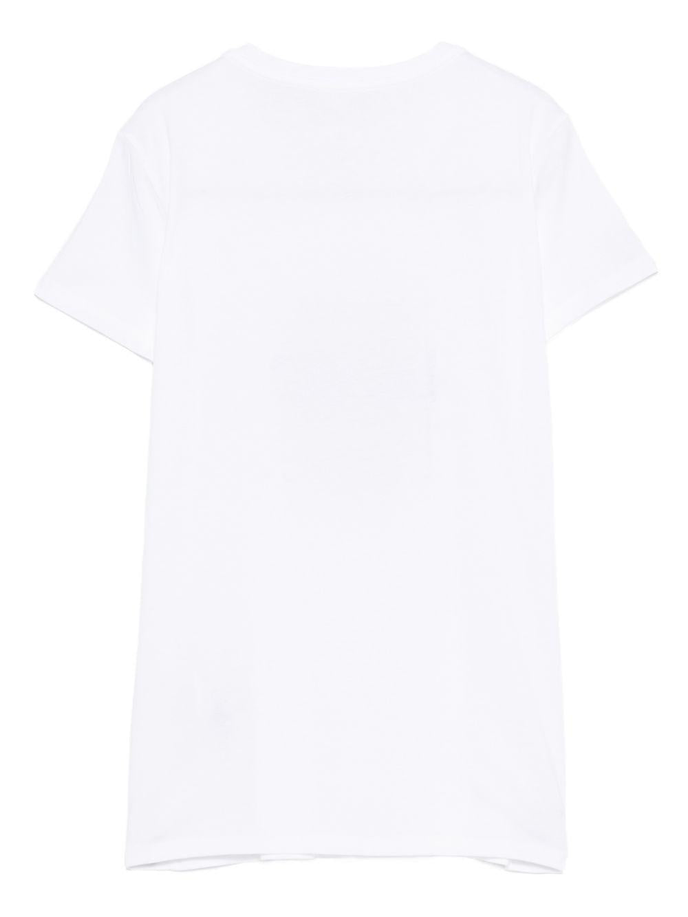 LIUJO T-shirt in cotone bianco con stampa