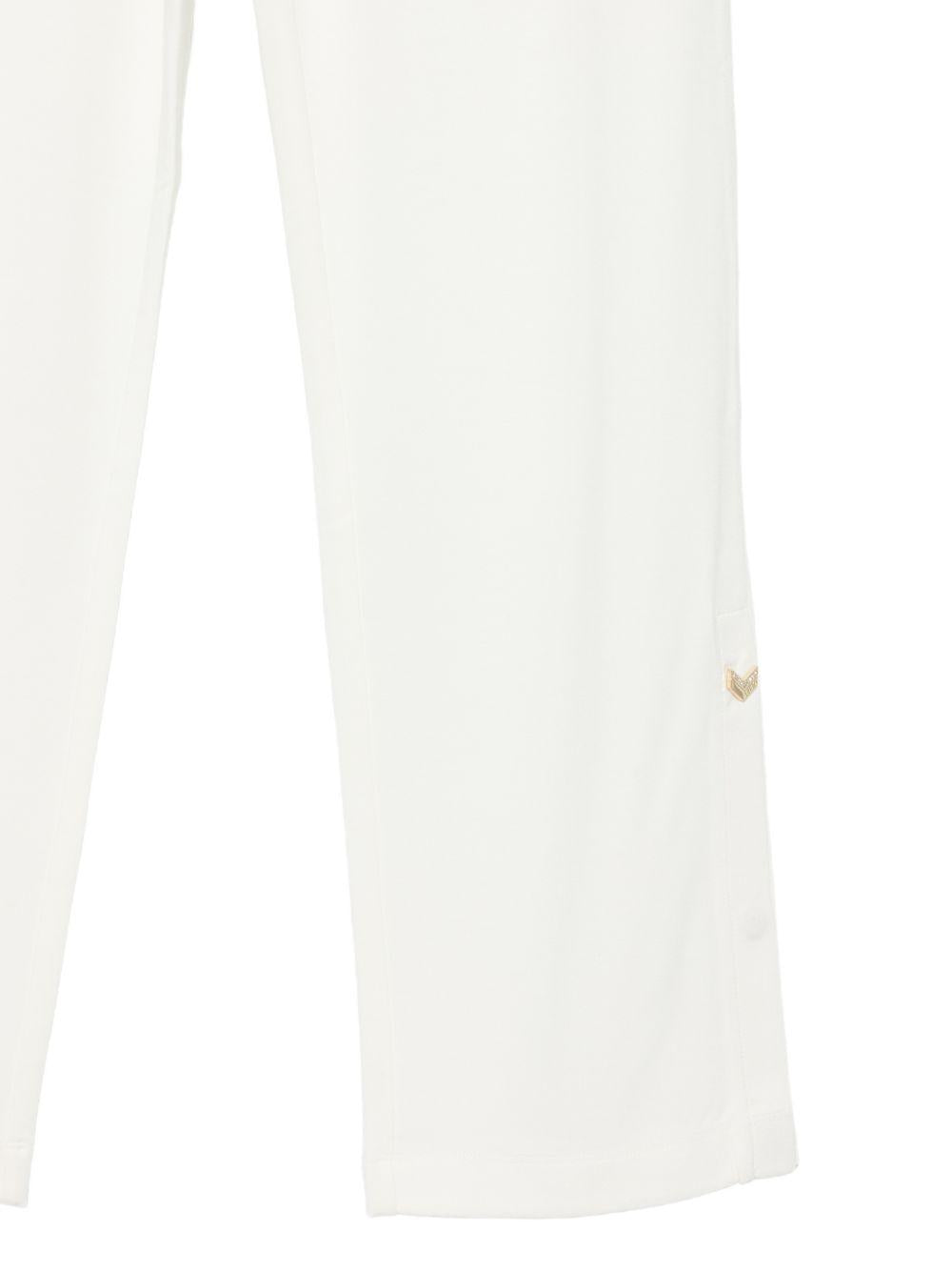 LIUJO Pantaloni bianchi casual con dettagli rossi
