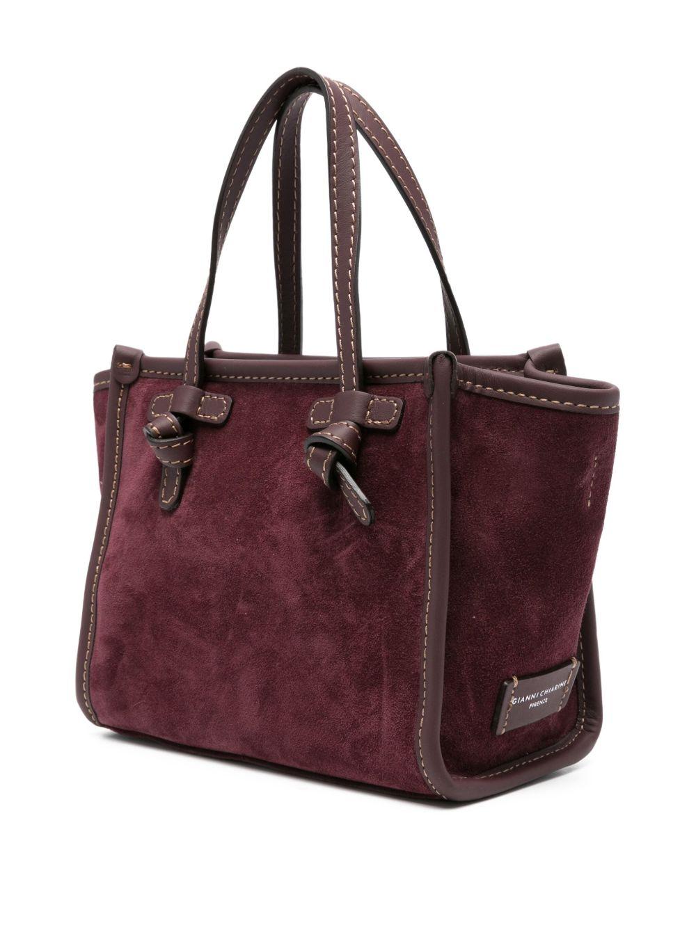GIANNI CHIARINI Borsa shopping Marcella in camoscio bordeaux