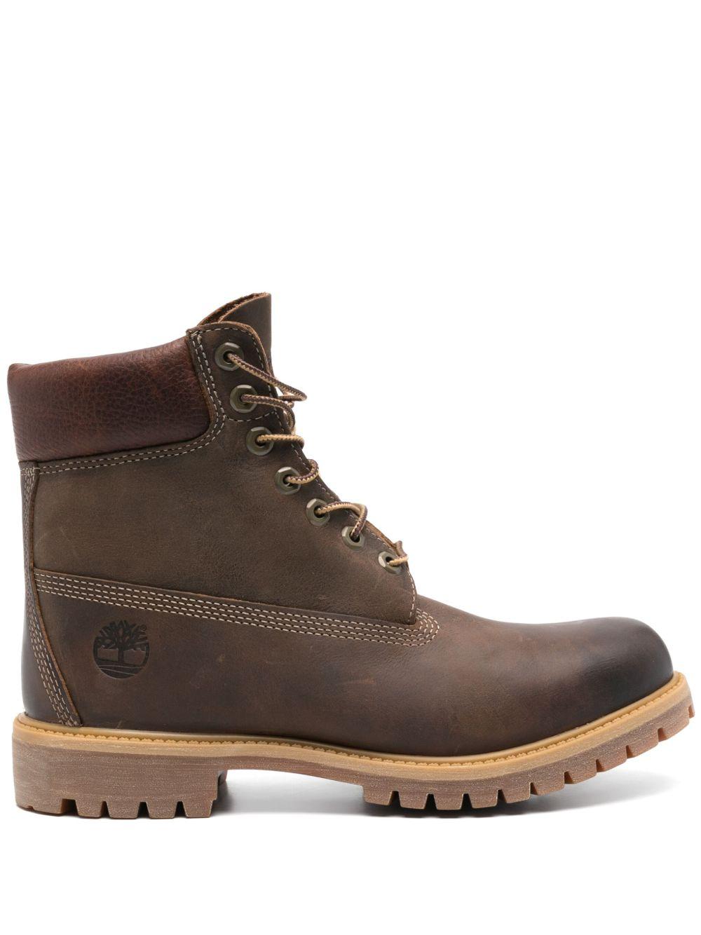 TIMBERLAND Anfibi marroni con logo