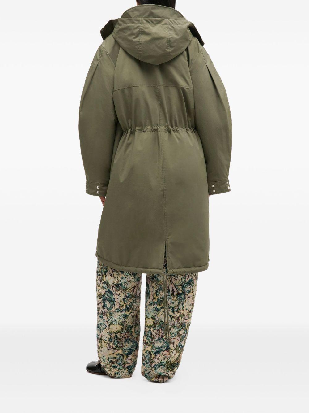 GANNI Parka verde 'Ripstop'
