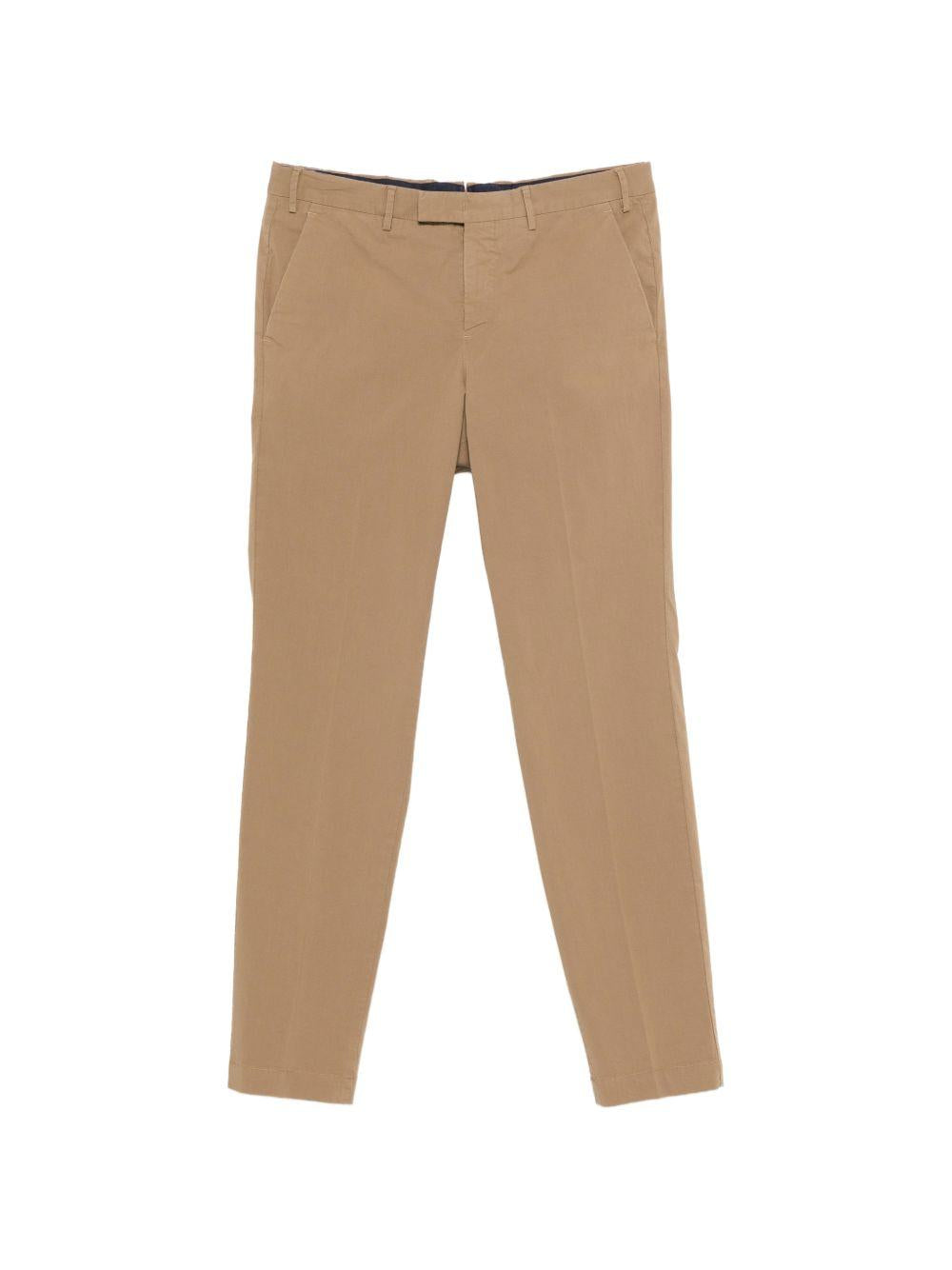 PT TORINO Pantaloni in cotone elasticizzato color cammello