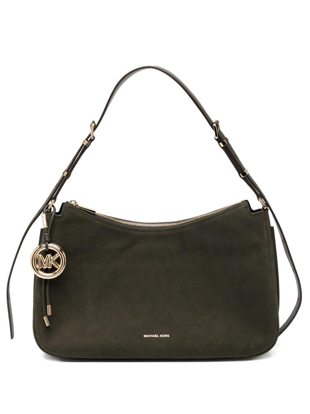MICHAEL KORS Borsa hobo Nolita Medium in pelle verde militare