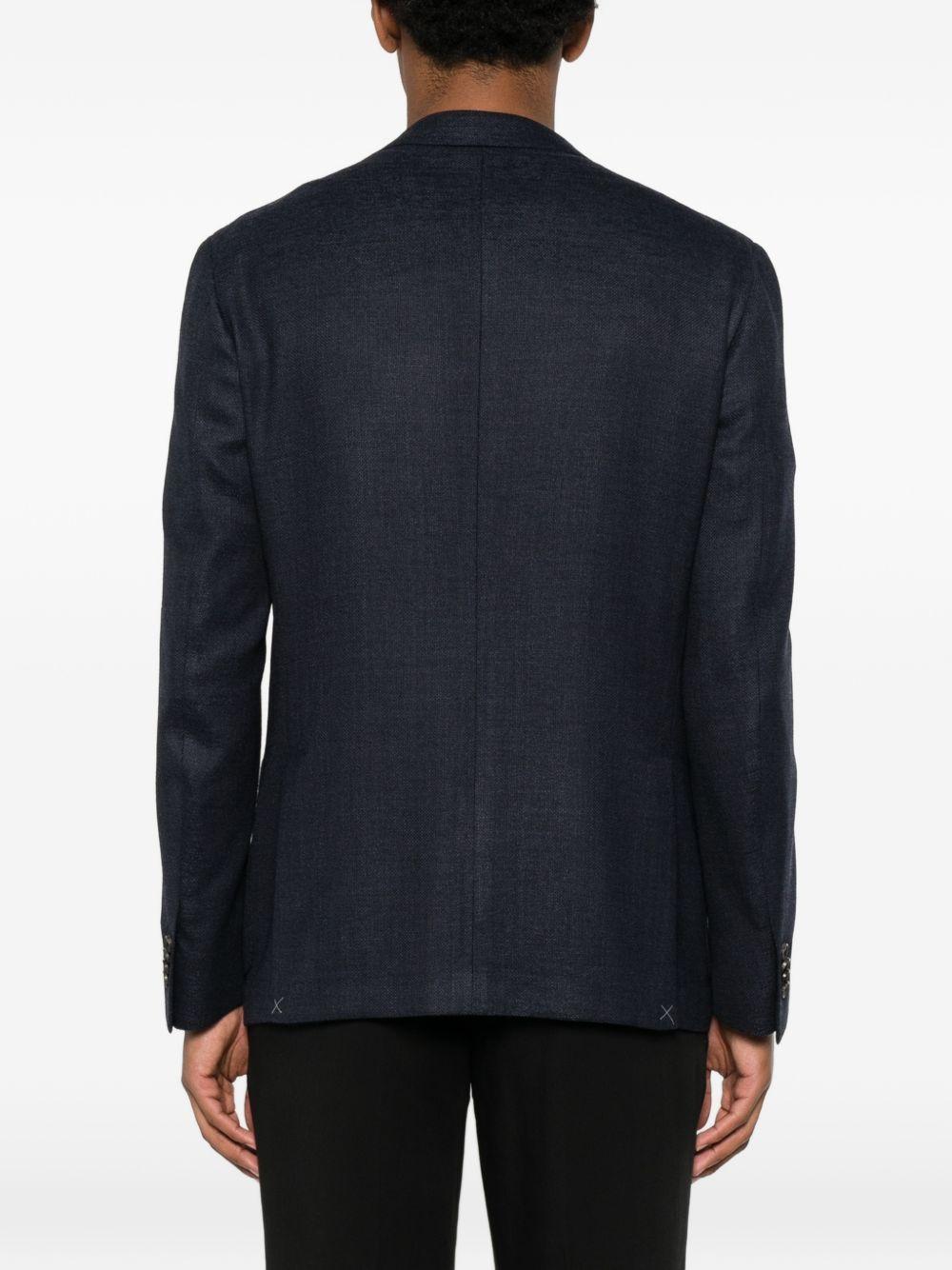 CORNELIANI Giacca monopetto in lana vergine blu