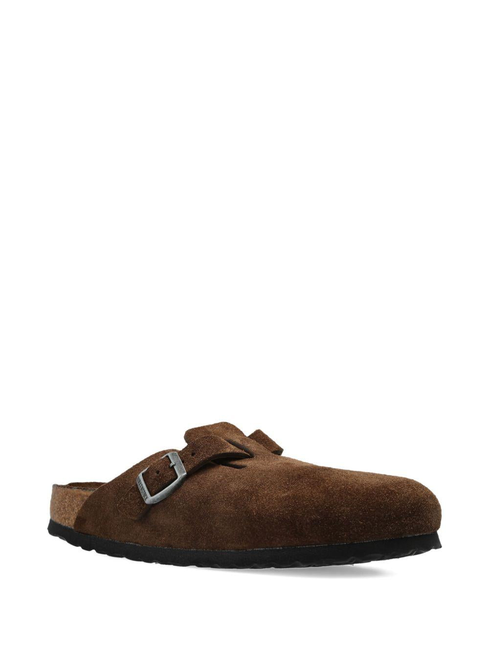 BIRKENSTOCK Clogs Boston in pelle scamosciata marrone