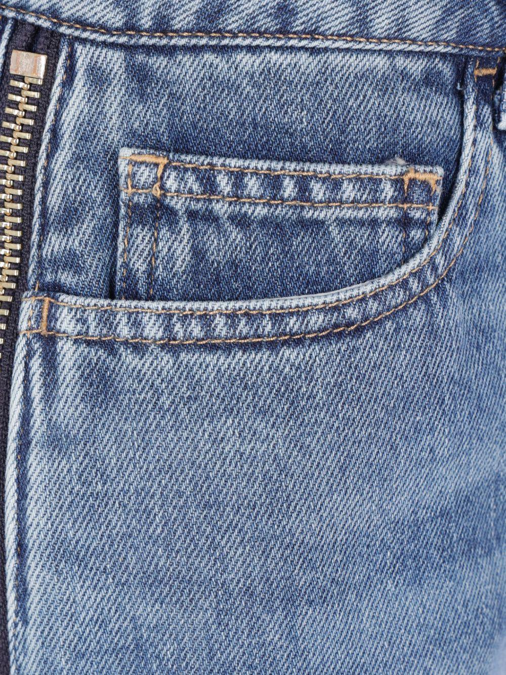 ELISABETTA FRANCHI Jeans a pinocchietto in cotone denim blu