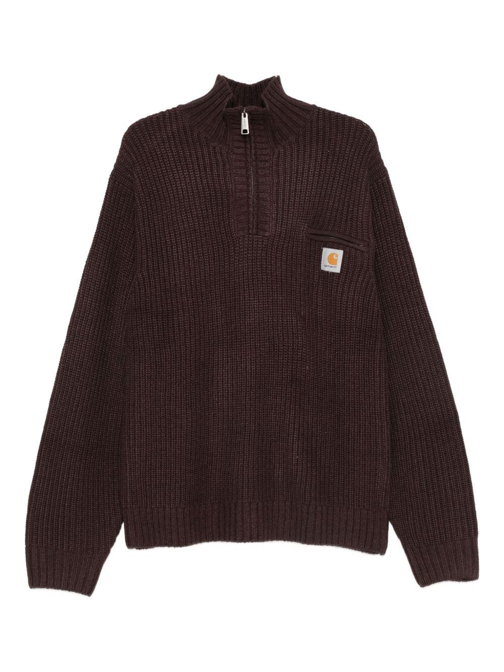 CARHARTT WIP Maglia marrone a collo alto