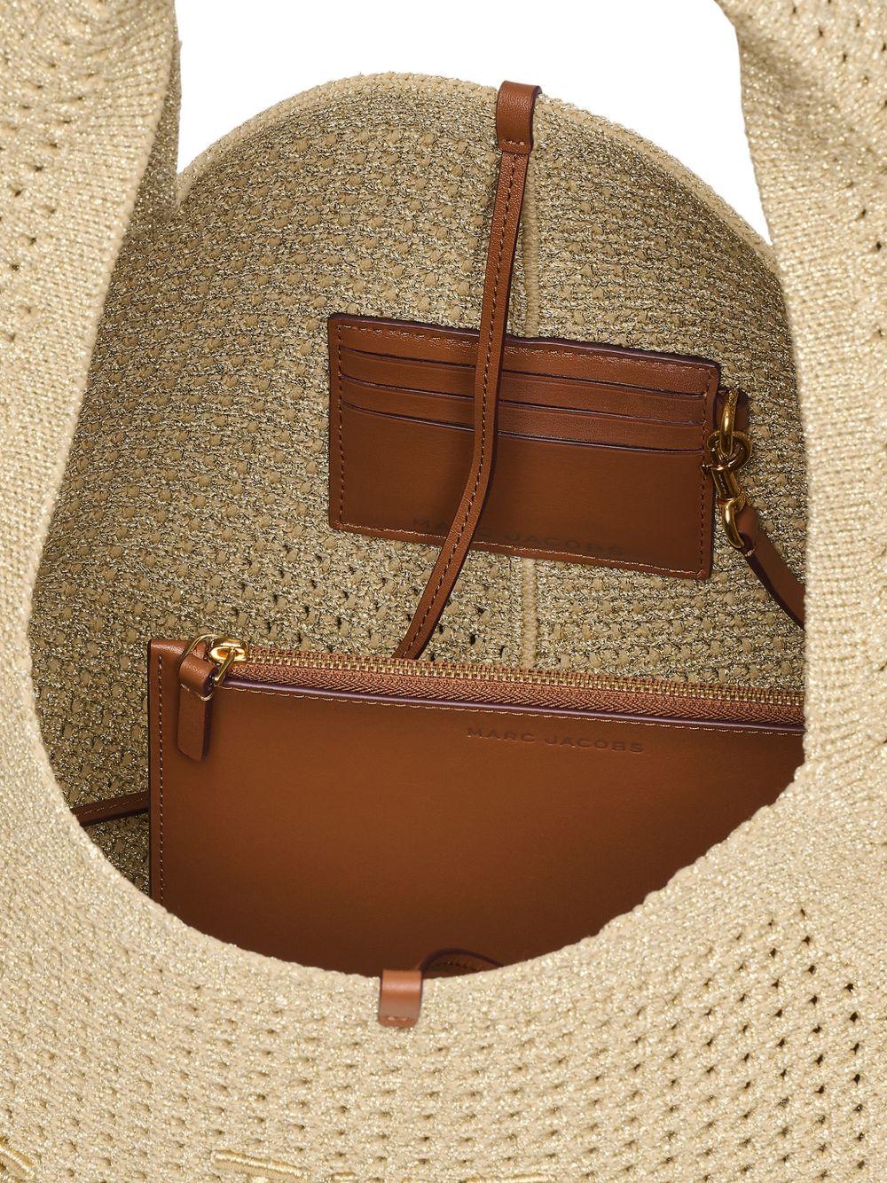 MARC JACOBS Sack Bag in maglia all'uncinetto con lurex e logo ricamato