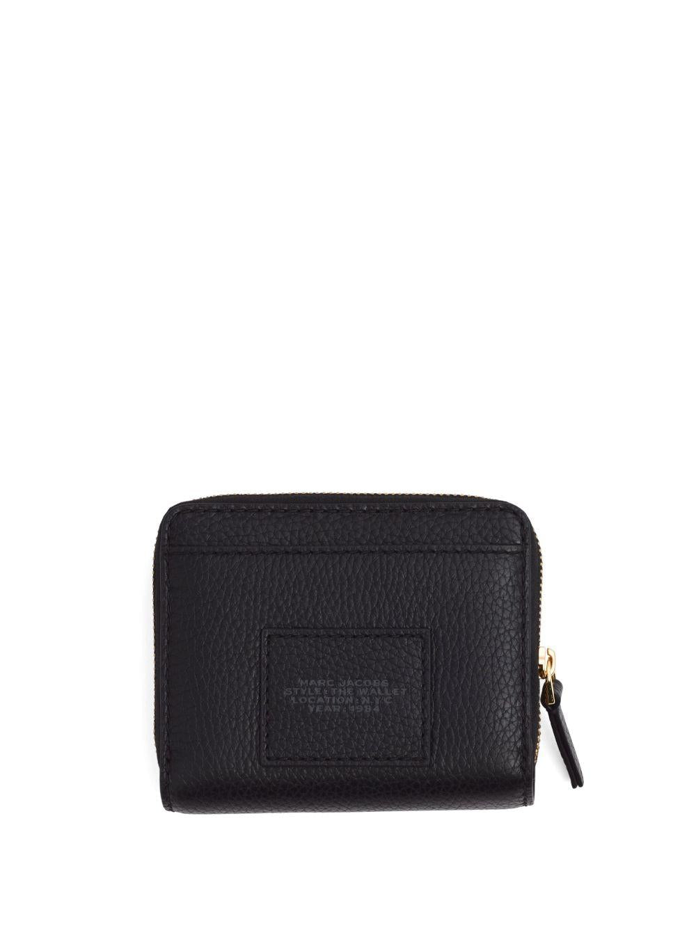 MARC JACOBS Portafoglio 'The Leather Mini Compact Wallet' in pelle nera