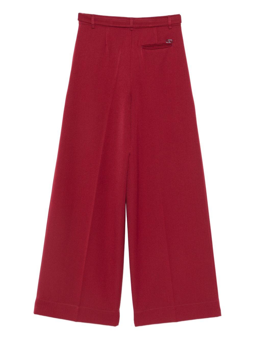 LIUJO Pantaloni bordeaux con cintura in vita