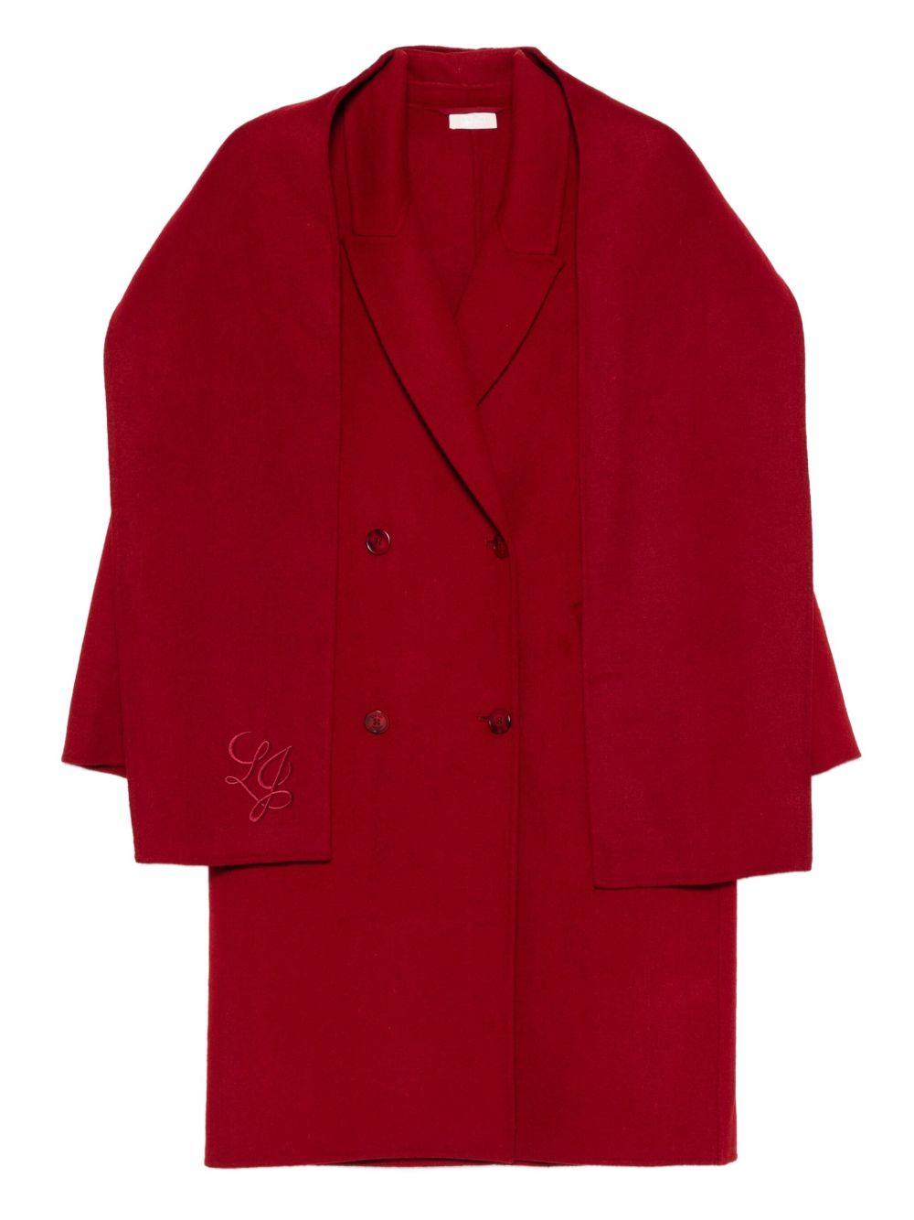 LIUJO Cappotto rosso con sciarpa