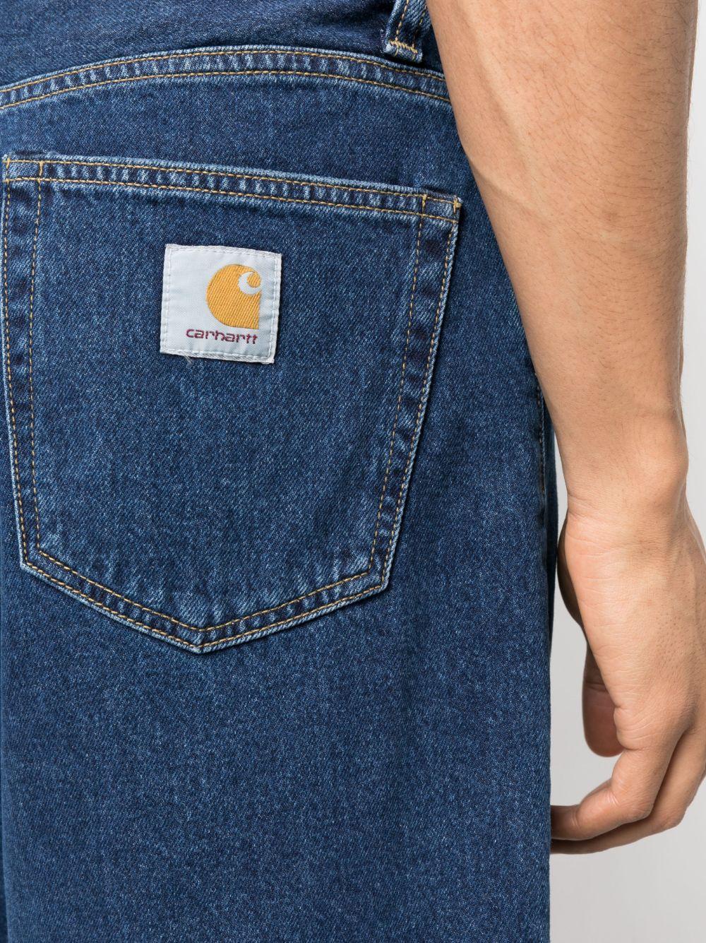 CARHARTT WIP Bermuda in jeans di cotone blu scuro