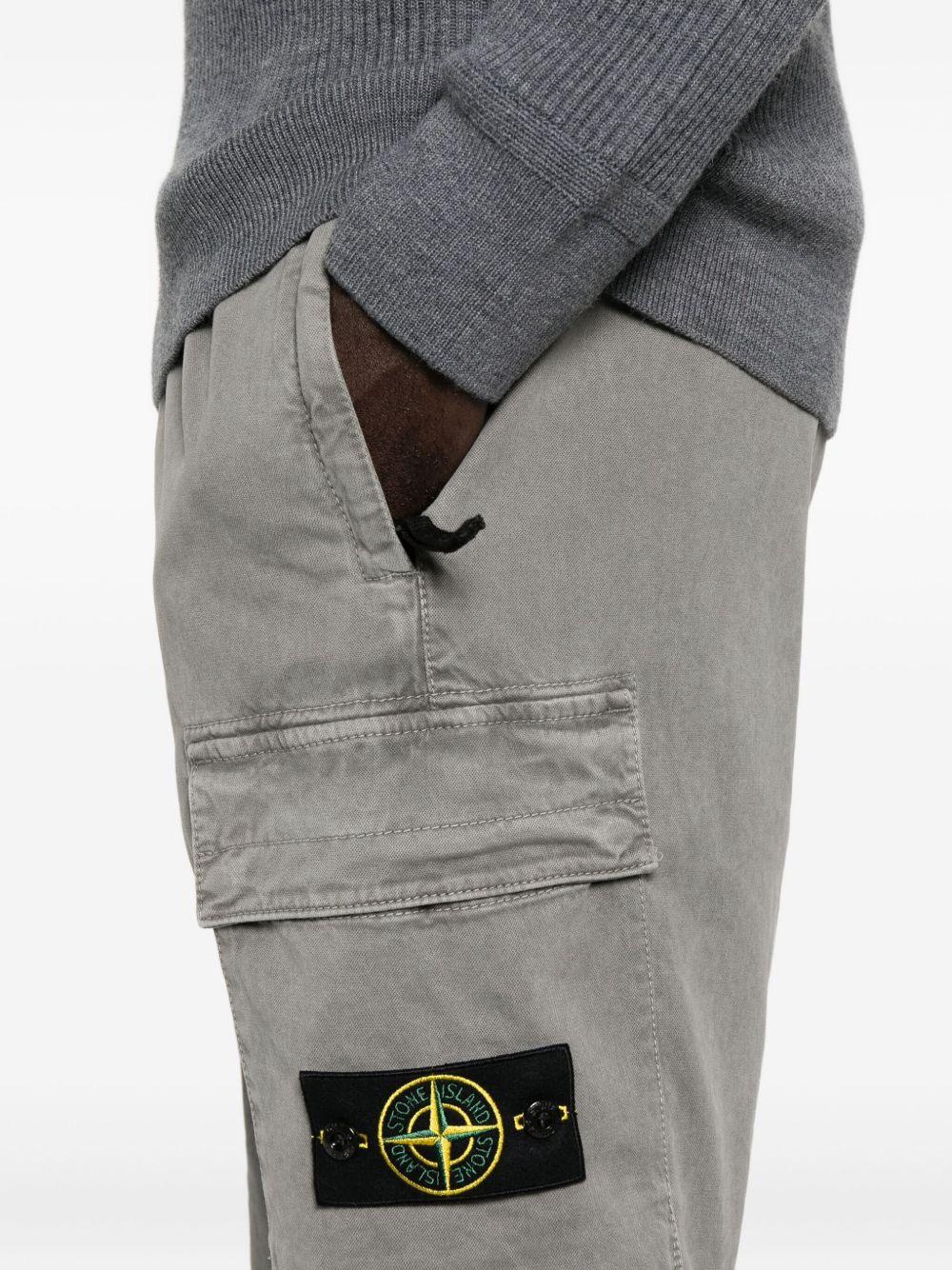 STONE ISLAND Pantalone cargo con patch logo