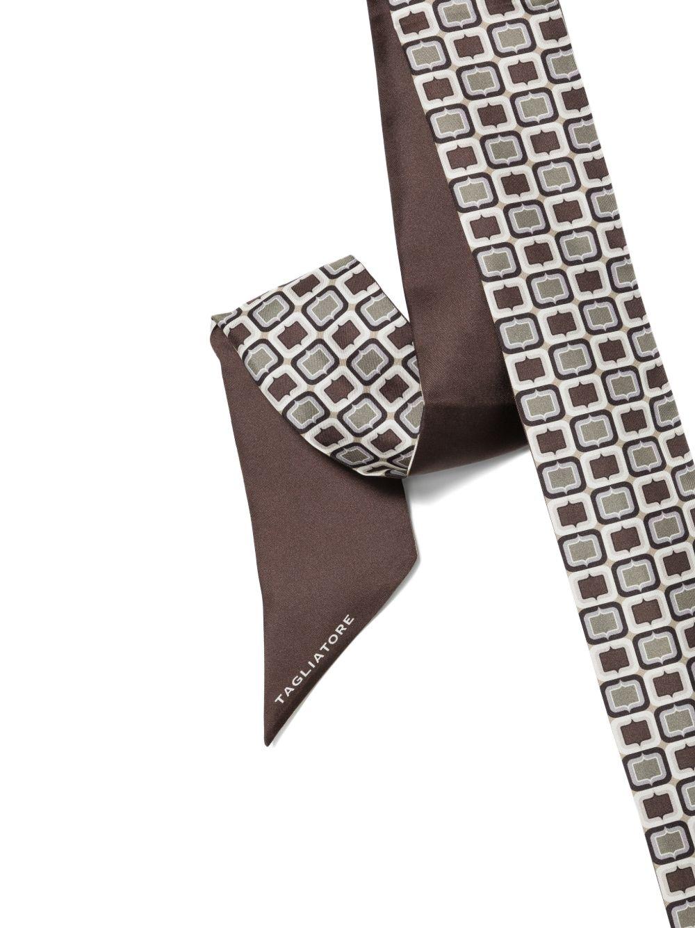 TAGLIATORE Sciarpa foulard con design grafico geometrico