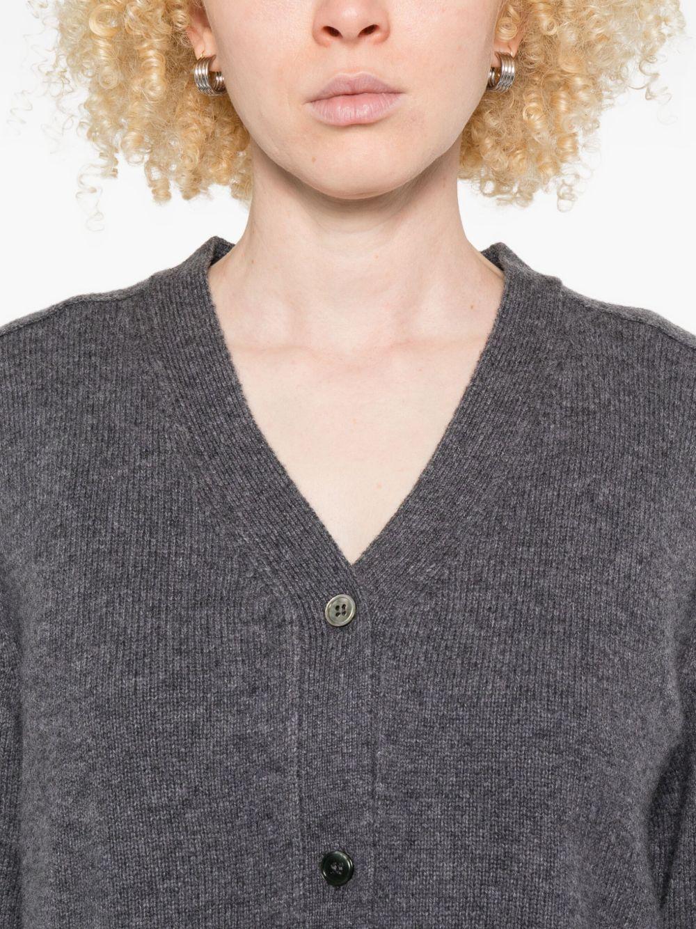 YERSE Cardigan Daff in misto lana grigio