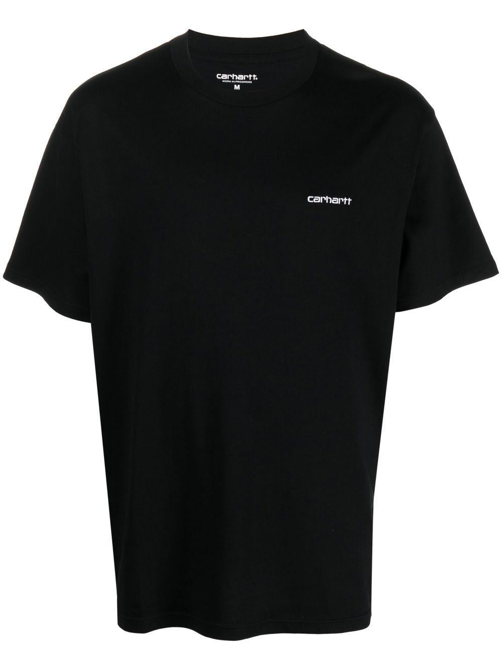 CARHARTT WIP T-shirt a maniche corte in cotone nero con logo