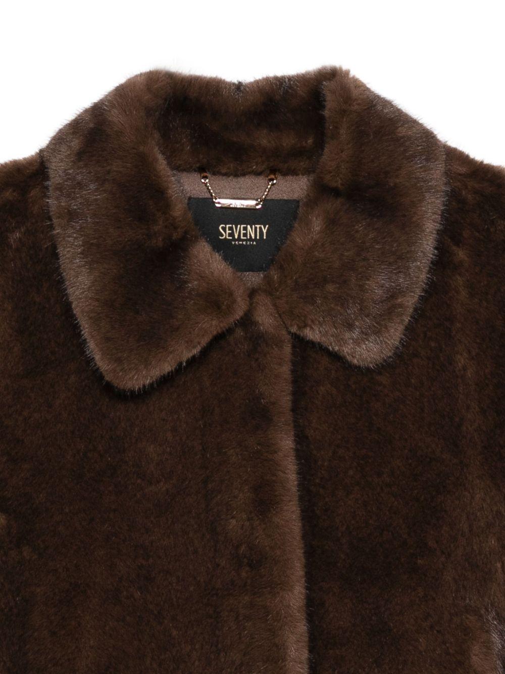 SEVENTY Giacca in ecopelliccia marrone