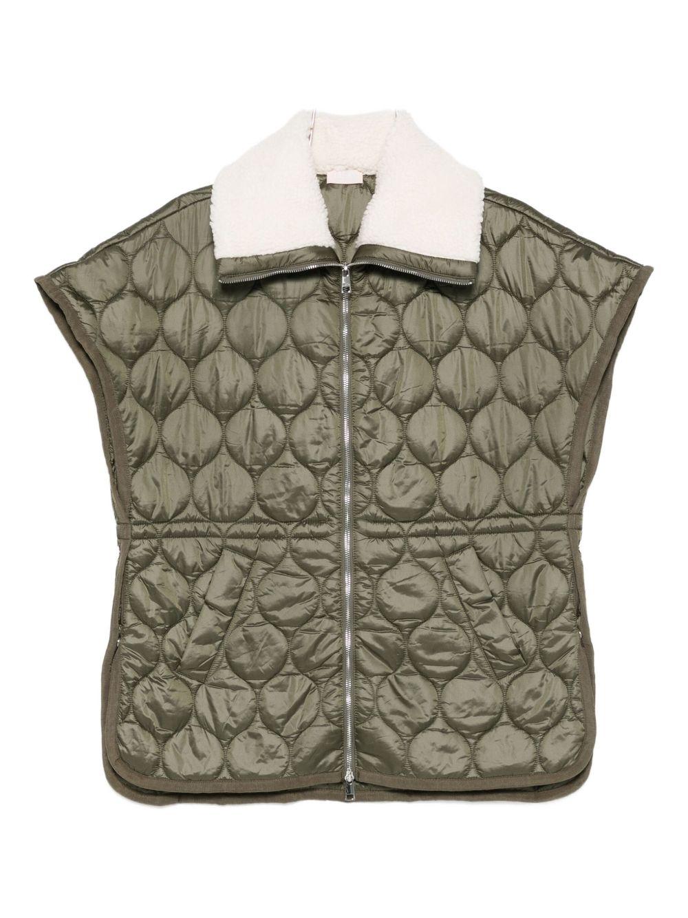 LIUJO Gilet verde militare trapuntato