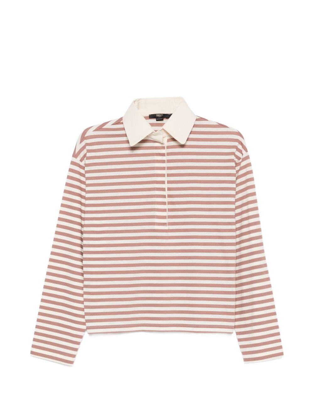 SEVENTY Polo in cotone a righe
