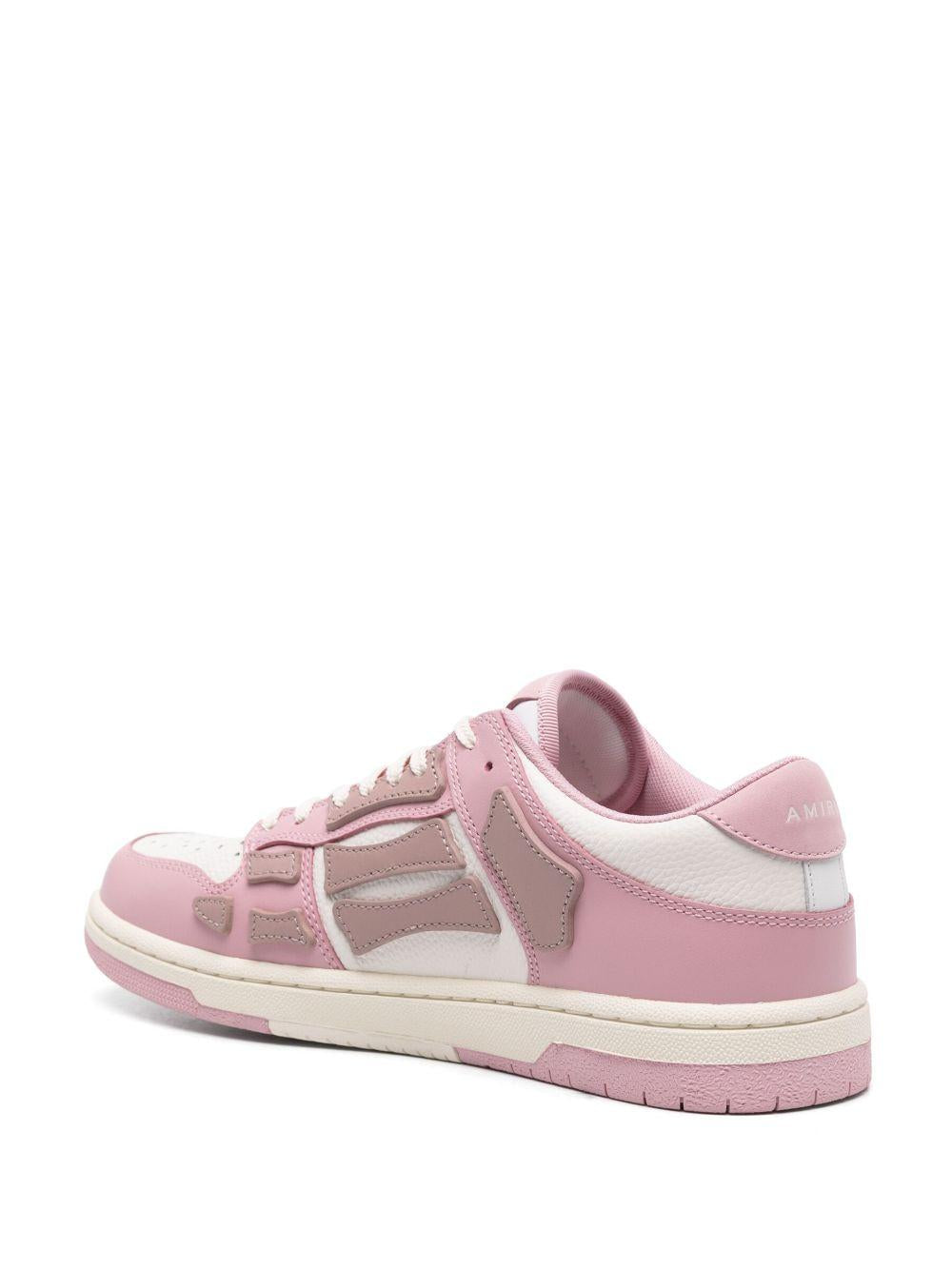 AMIRI Sneakers in pelle bianca e rosa 'Baby Pink'