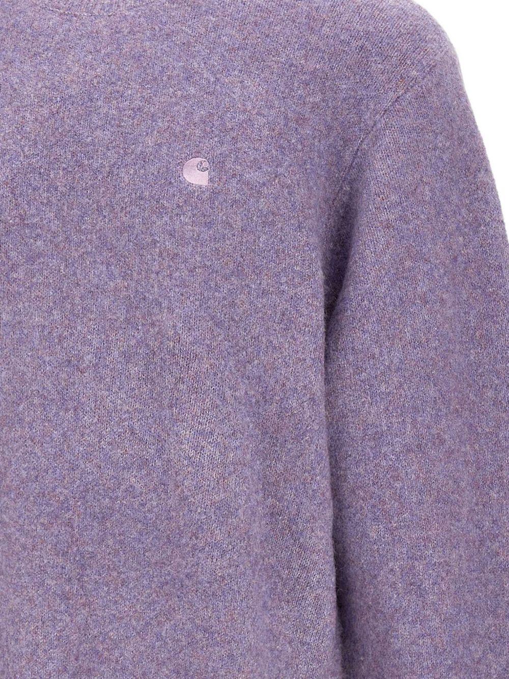 CARHARTT WIP Felpa girocollo viola con logo