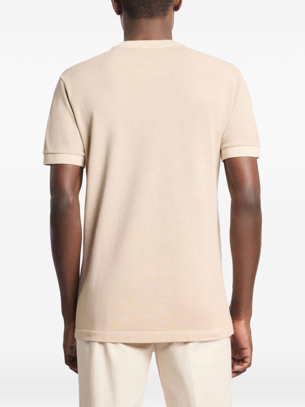 FAY T-shirt in cotone marrone girocollo