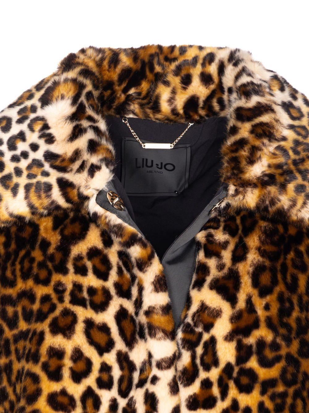 LIUJO Cappotto in ecopelliccia animalier