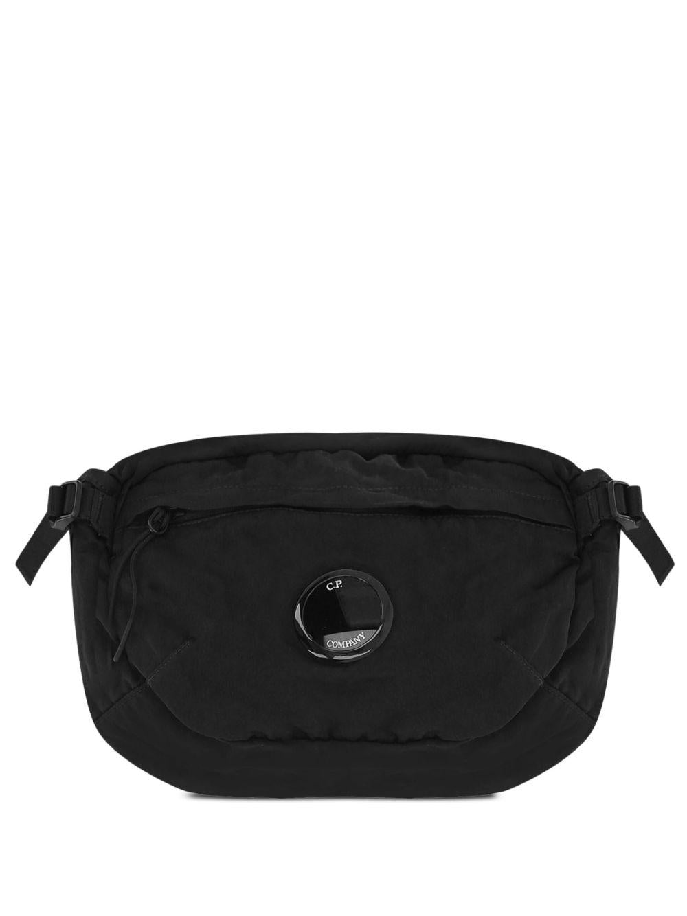 CP COMPANY Marsupio a spalla nero con applicazione logo