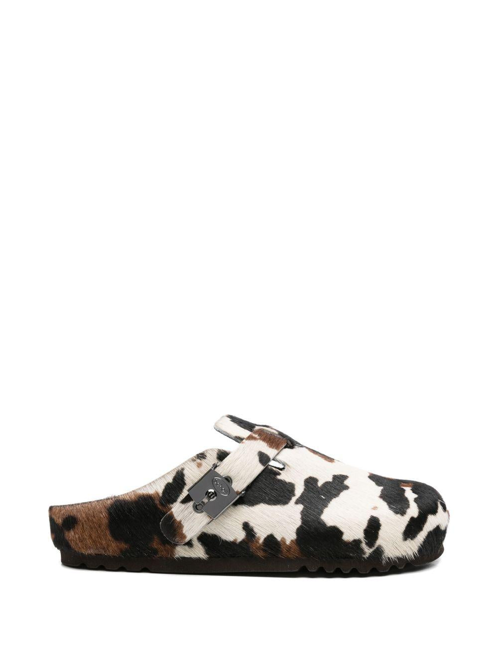 SCHOLL Mules Grace in cavallino con stampa cow