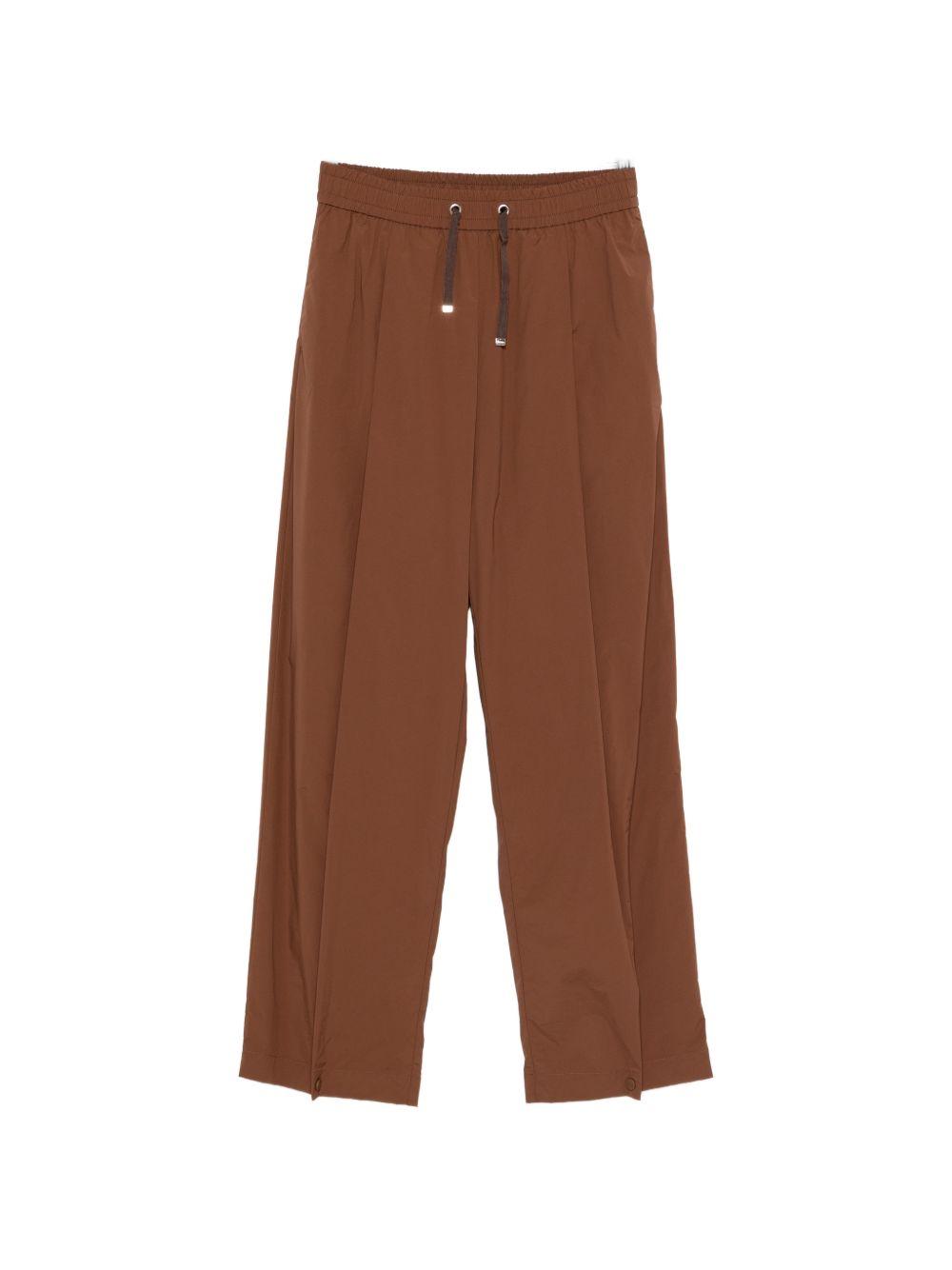 HERNO Pantaloni casual marrone con coulisse in vita