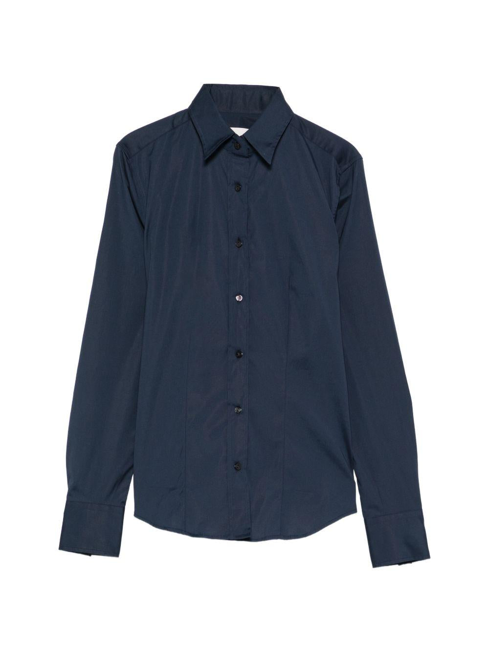 XACUS Camicia a maniche lunghe blu navy