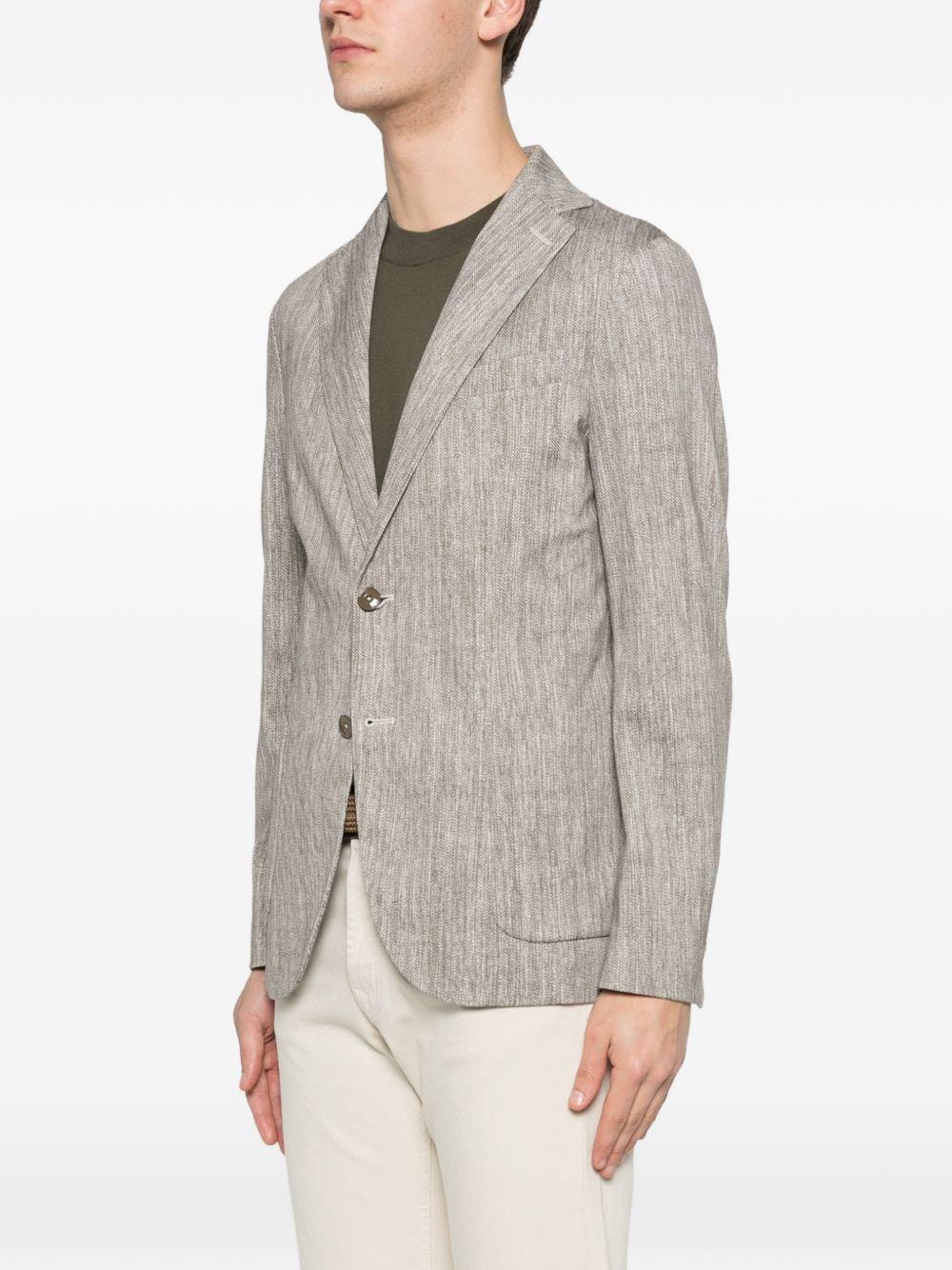 CIRCOLO 1901 Giacca Scrub monopetto in cotone beige con tasche