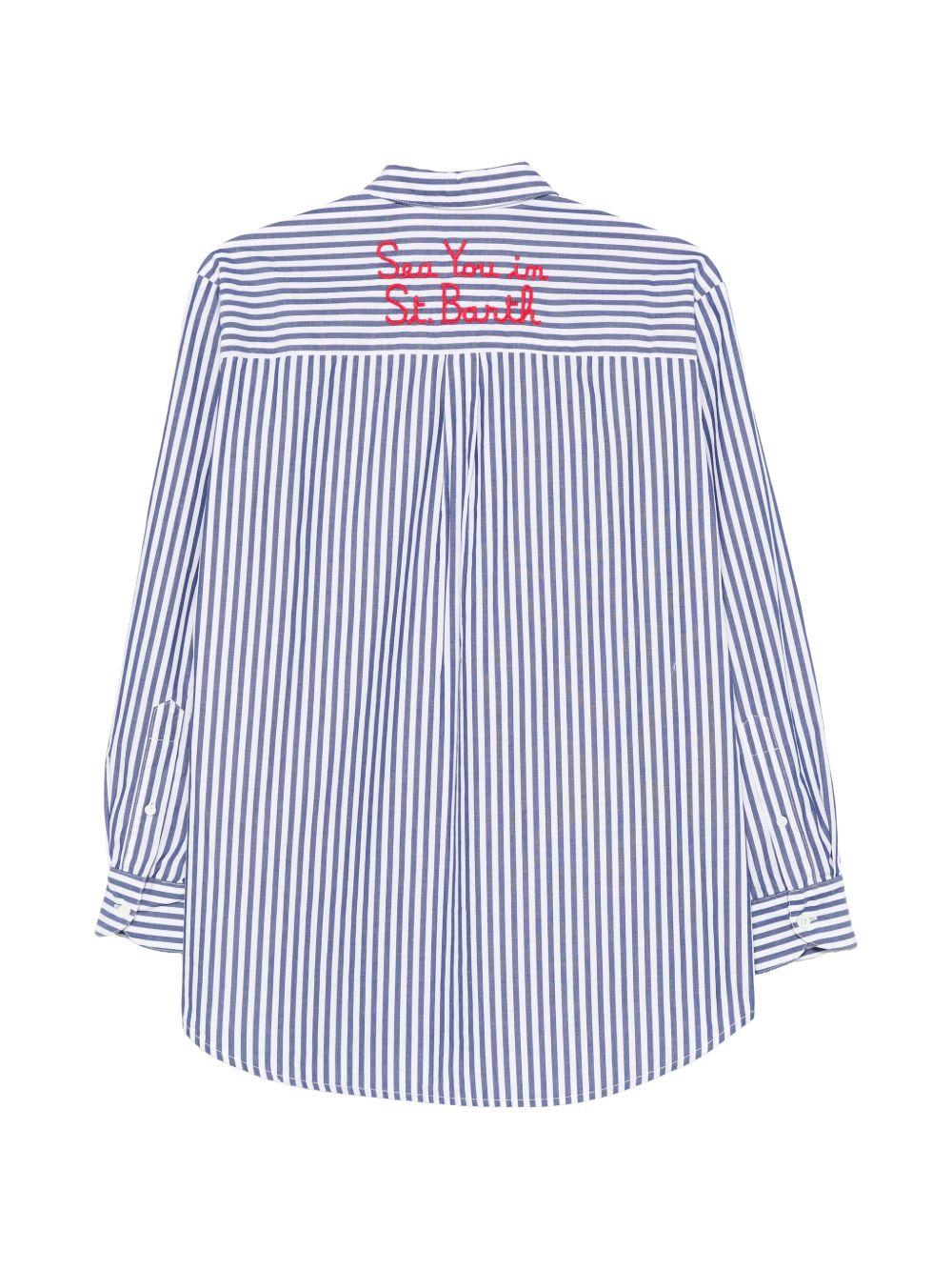 MC2 SAINT BARTH Camicia Brigitte a righe blu