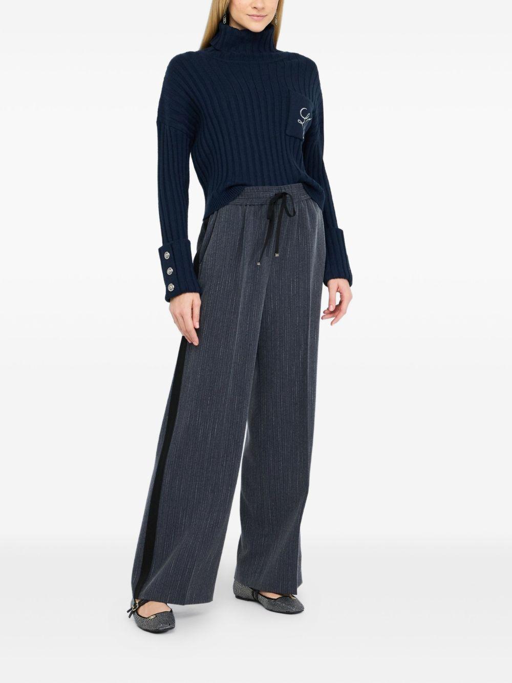 LIUJO Pantaloni gessati con coulisse