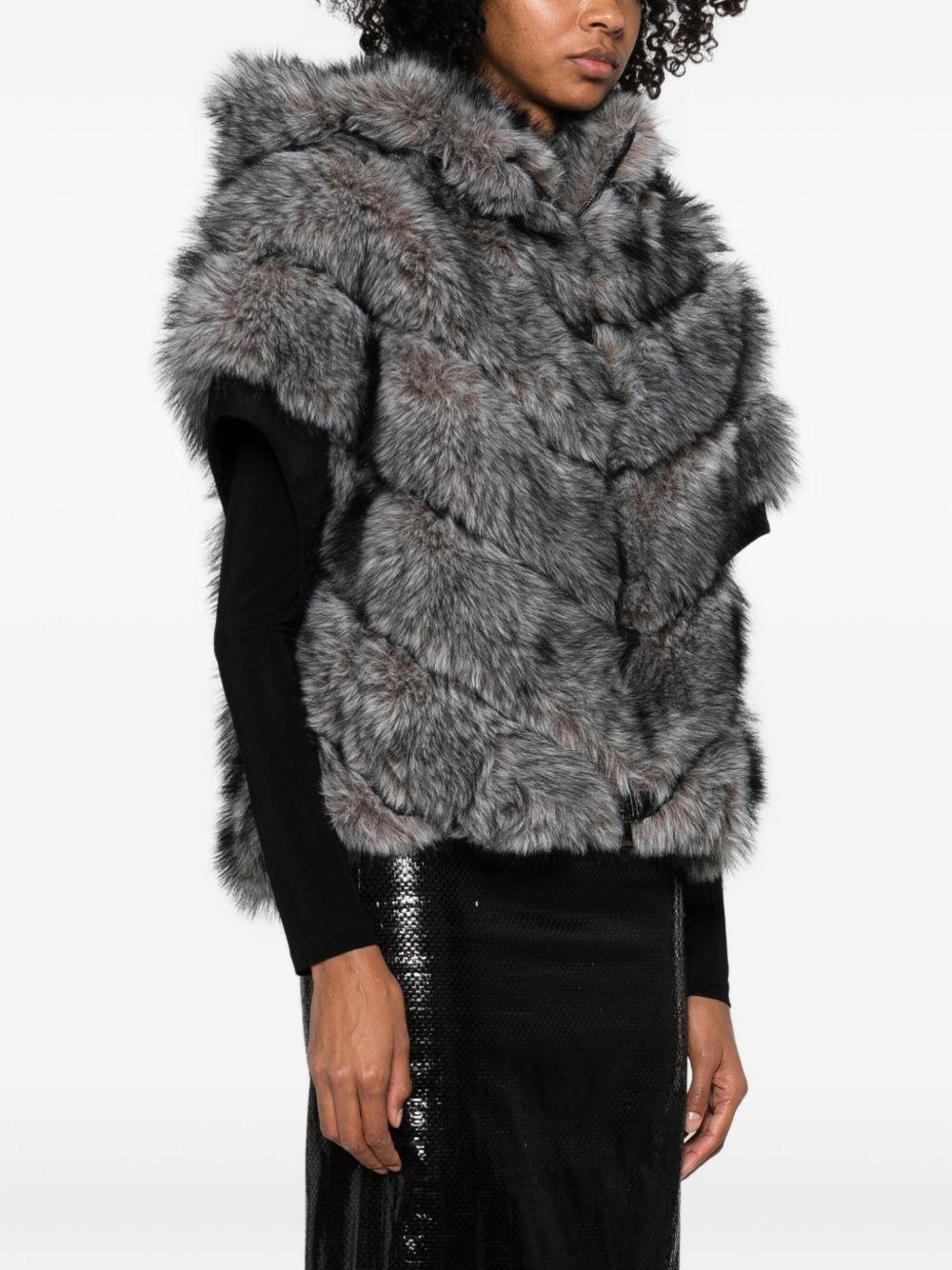 BETTA CORRADI Ecopelliccia con motivo chevron