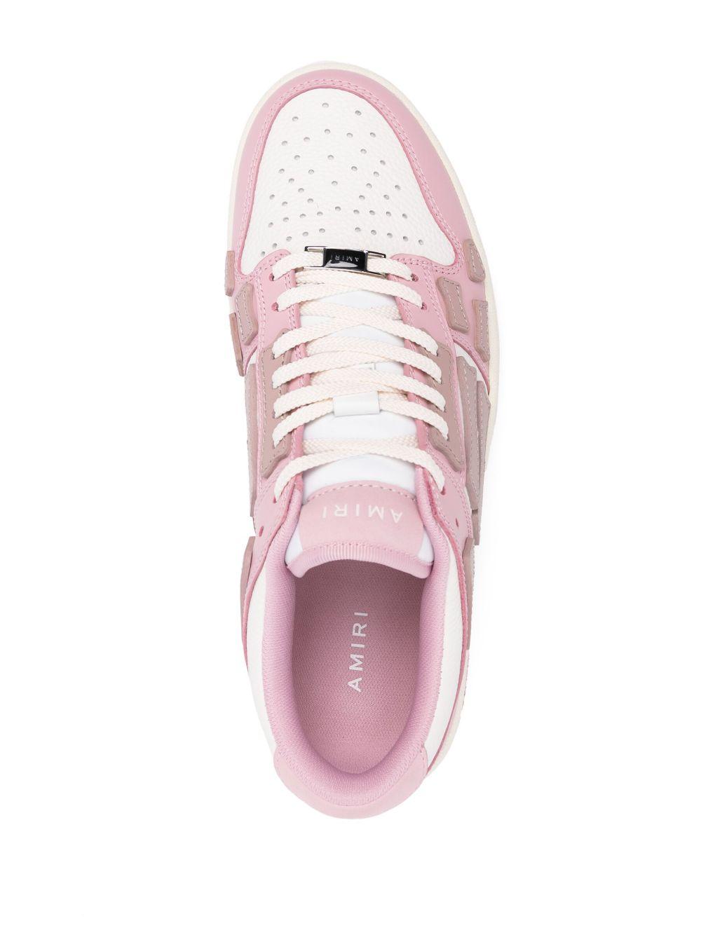 AMIRI Sneakers in pelle bianca e rosa 'Baby Pink'