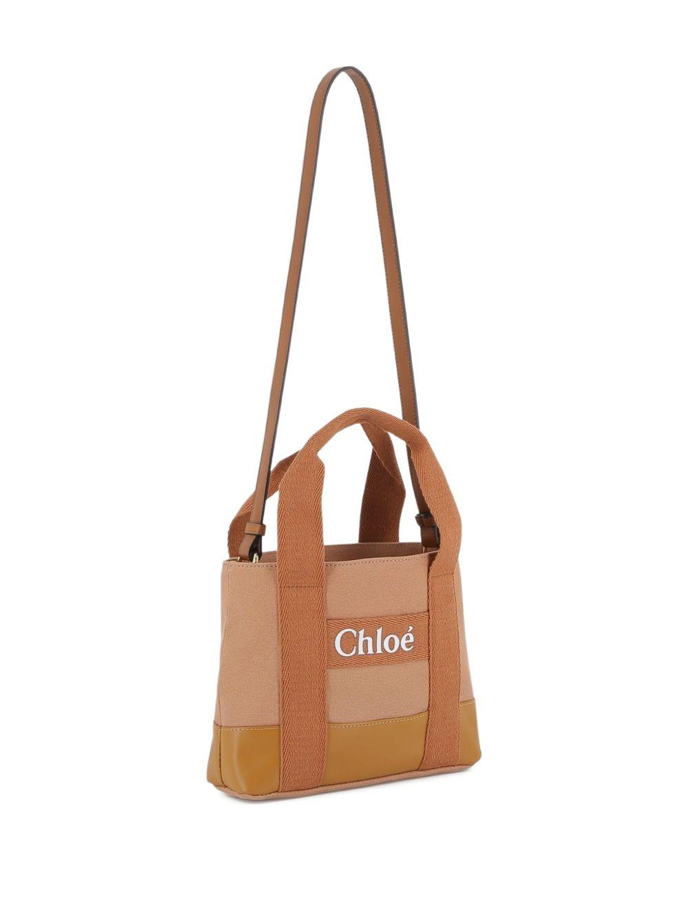 CHLOE Borsa tote in tela con logo