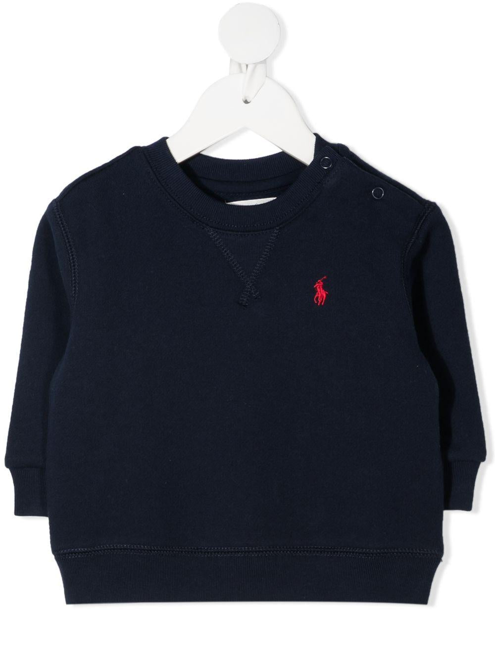 POLO RALPH LAUREN Felpa girocollo con logo ricamato