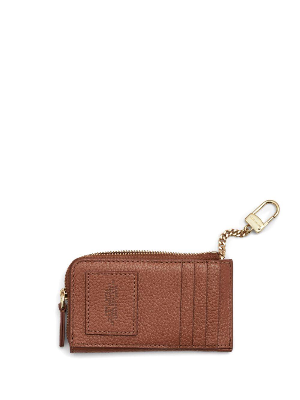 MARC JACOBS Portafoglio 'The Leather Top Zip Multi Wallet' in pelle marrone