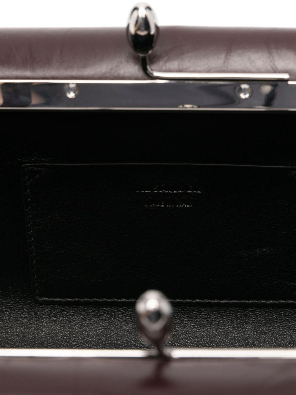 JIL SANDER Borsa a spalla piccola in pelle bordeaux 'Goji'