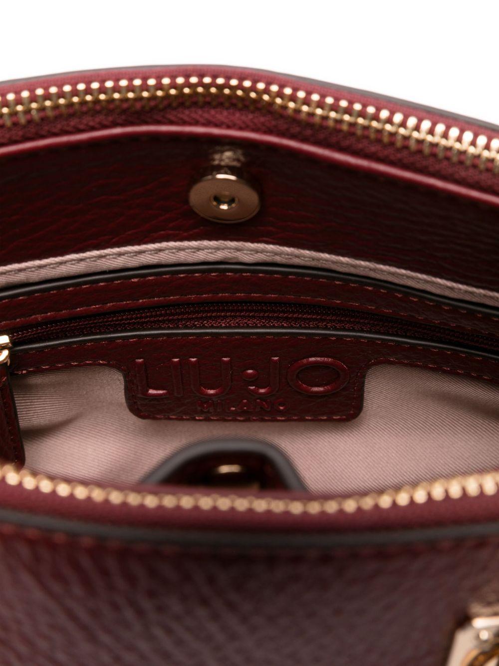 LIUJO Borsa a mano bordeaux con logo