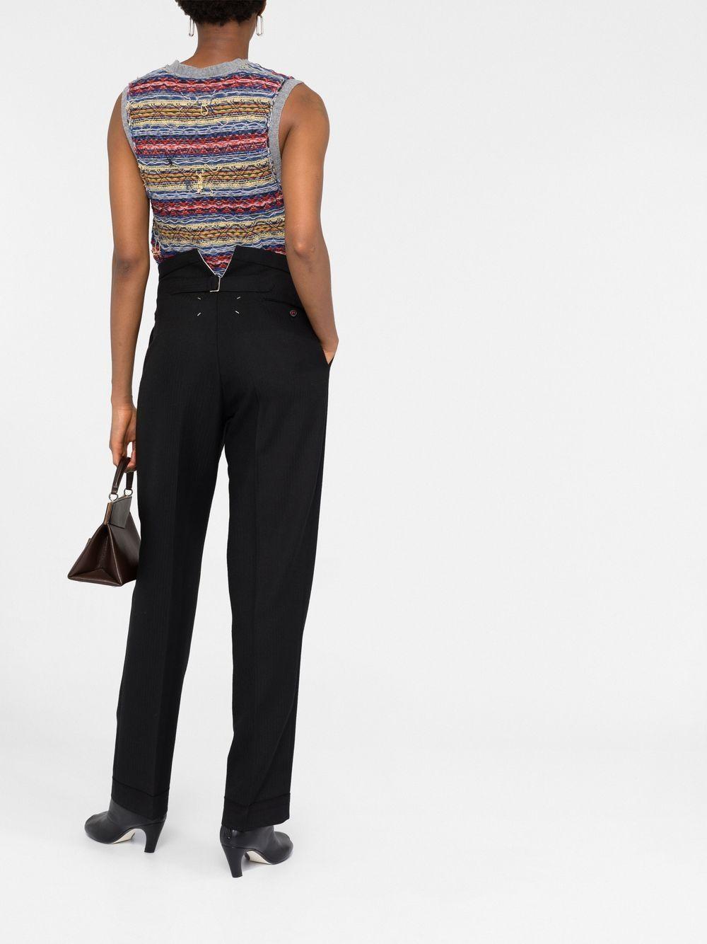 MAISON MARGIELA Pantaloni neri a gamba dritta