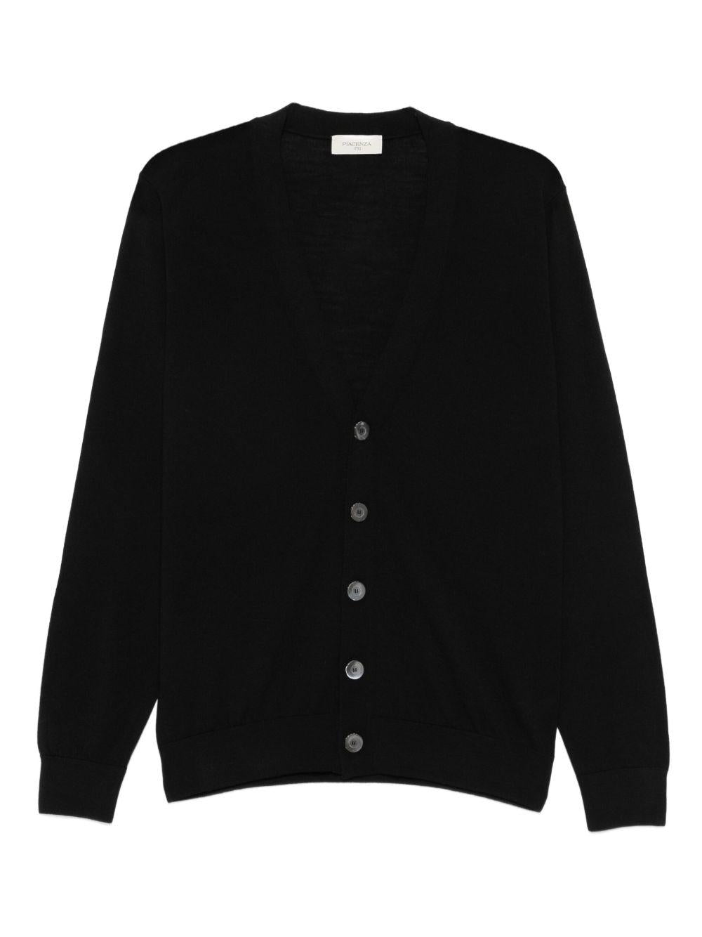 PIACENZA CASHMERE Cardigan in lana nero