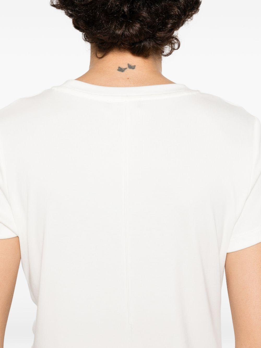 ELEH T-shirt bianca a maniche corte in modal