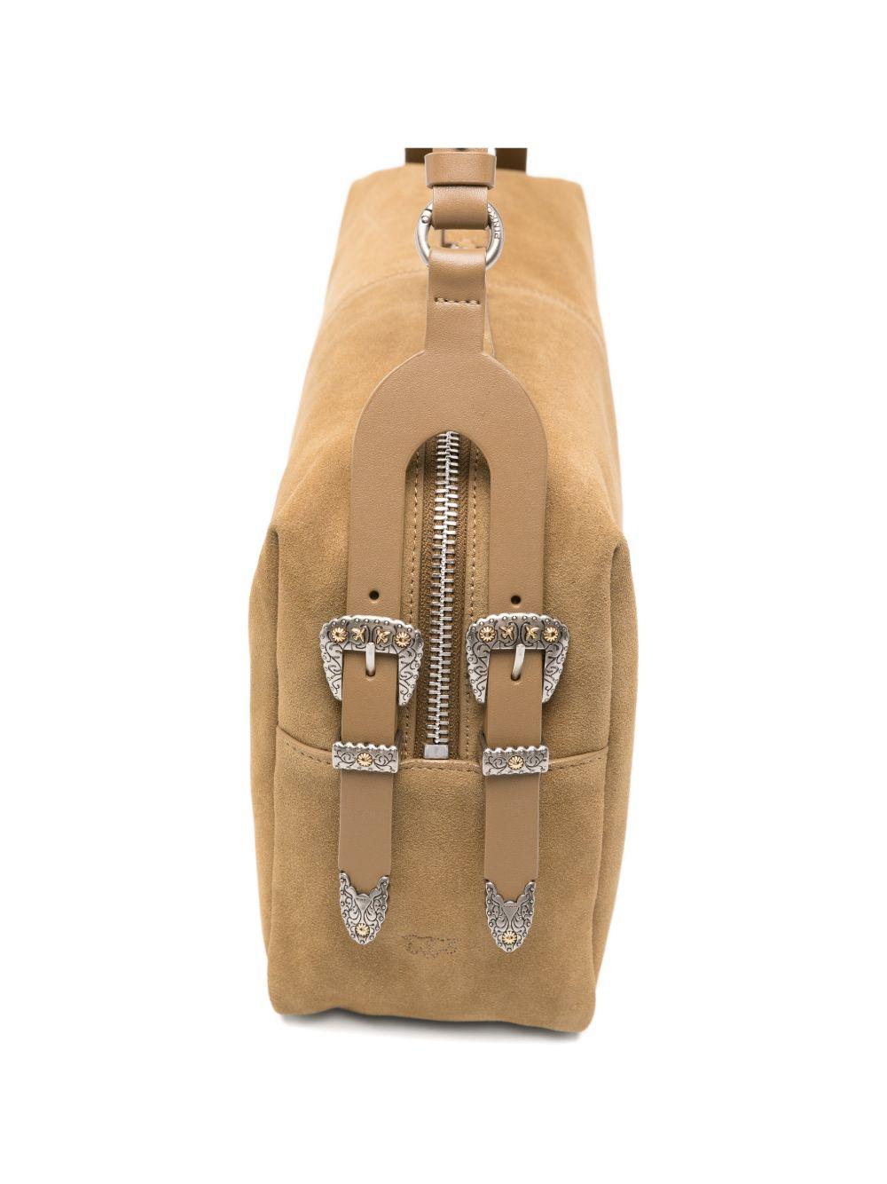 PINKO Borsa a spalla Big Suede marrone chiaro