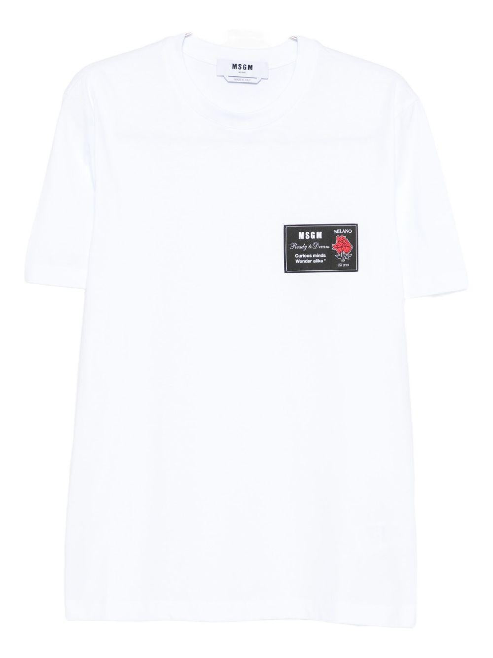 MSGM T-shirt in cotone con logo
