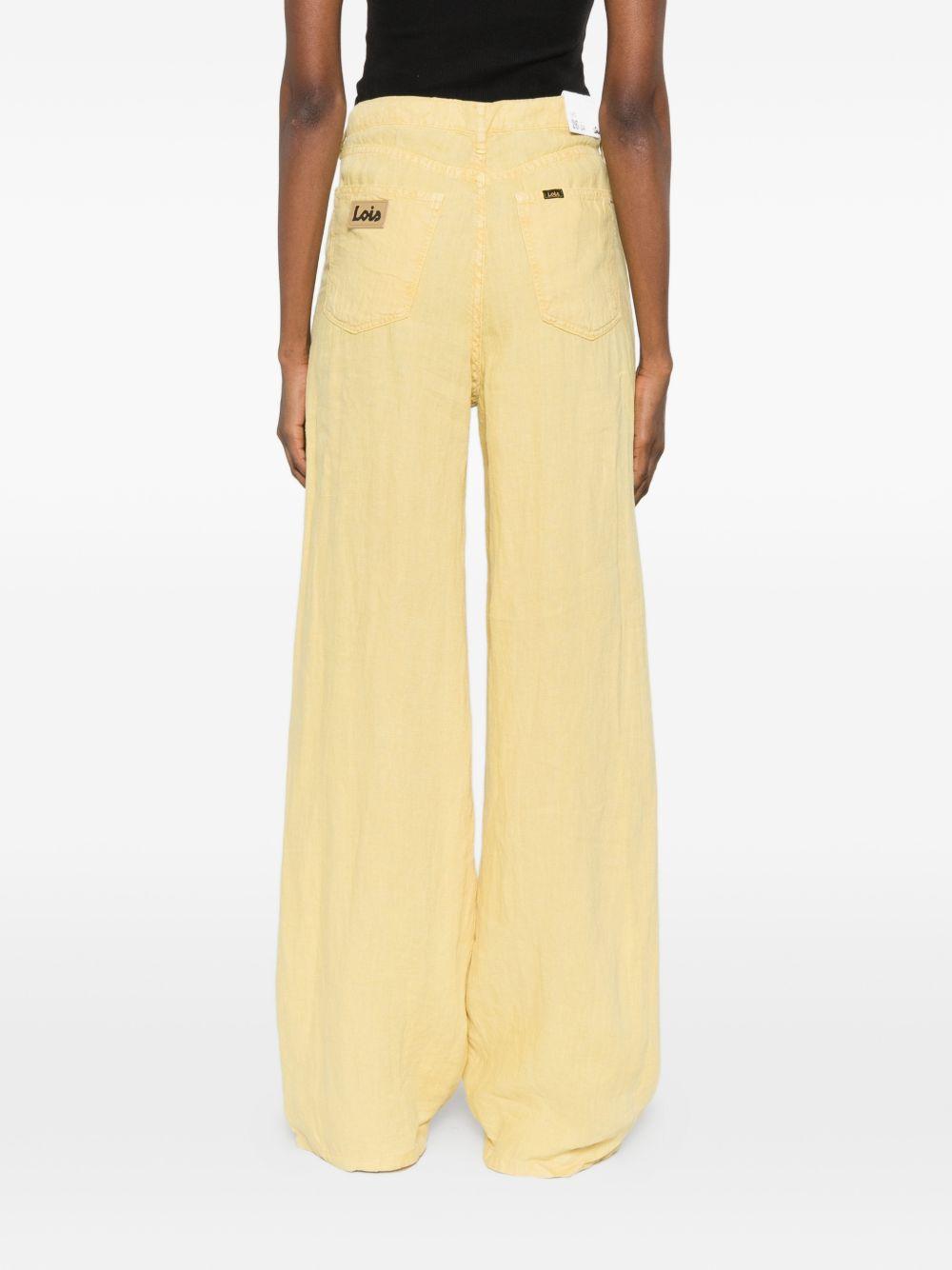 LOIS Jeans gialli a gamba larga