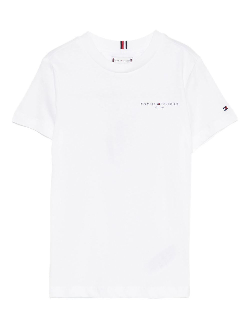 TOMMY HILFIGER T-shirt bianca in cotone girocollo